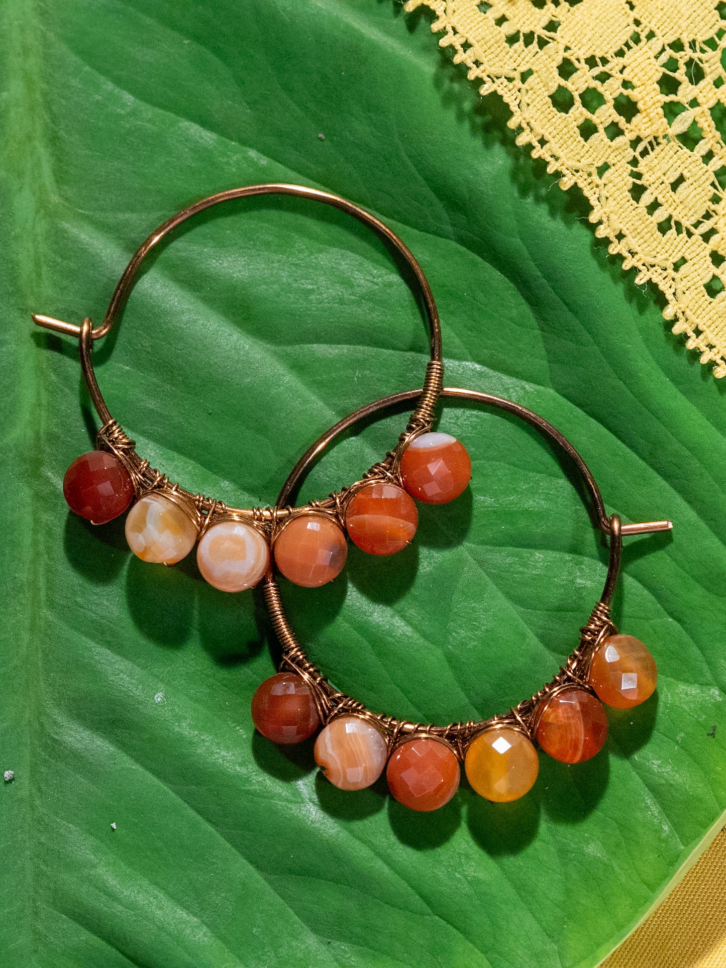 Carnelian | Goddess Hoops