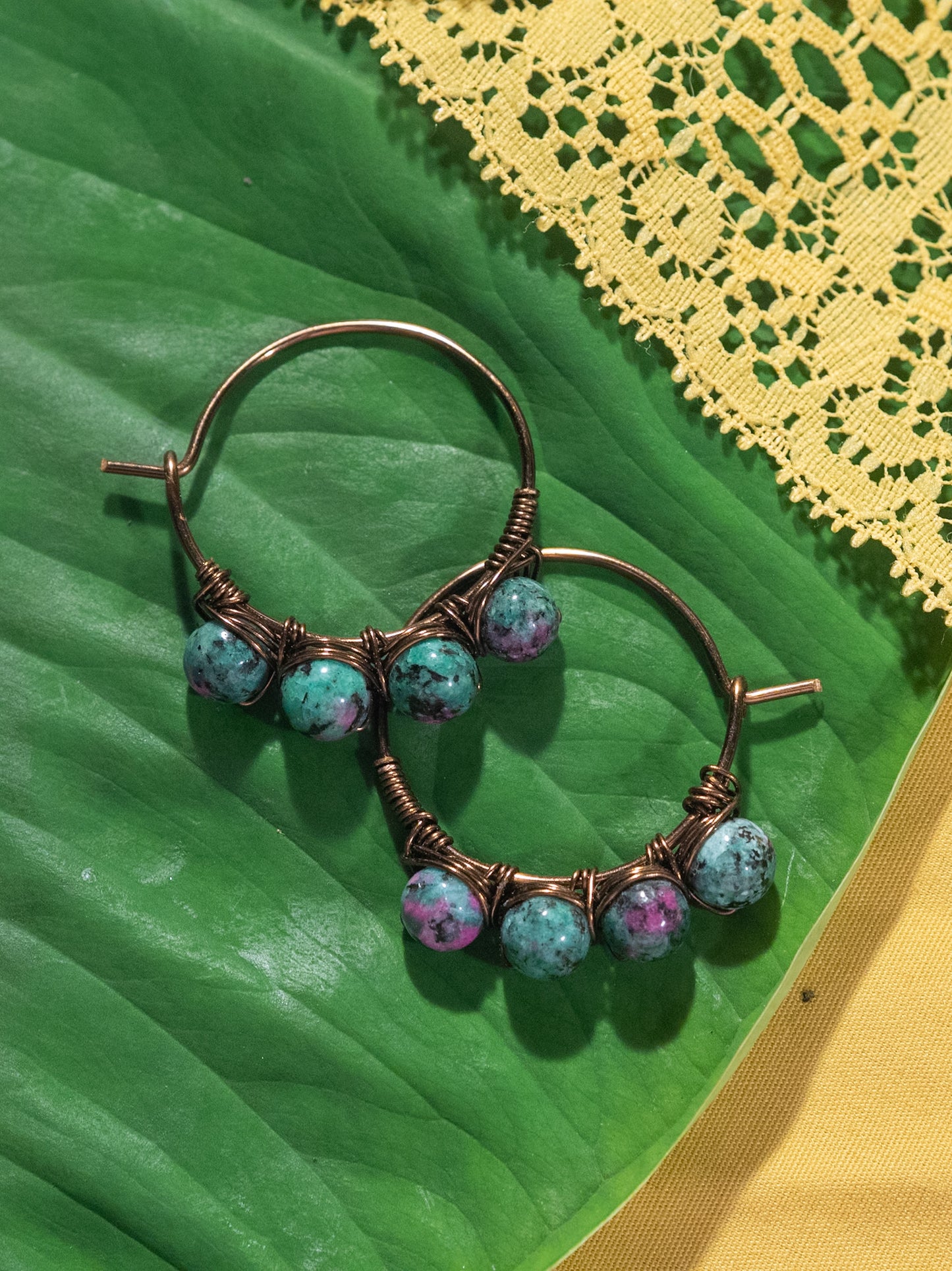 Ruby Zoisite | Goddess Hoops