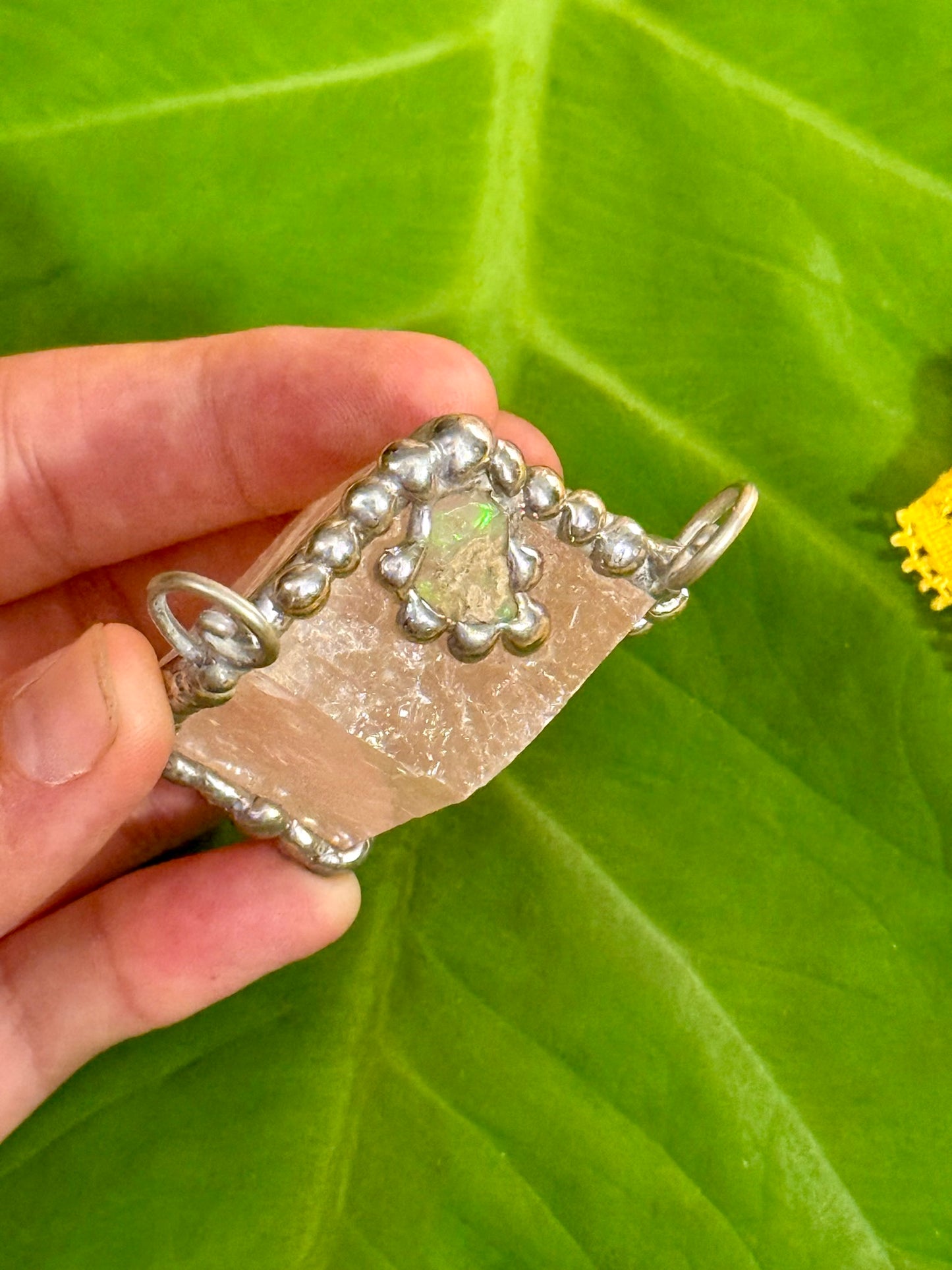 Optical Calcite & Opal | Amulet