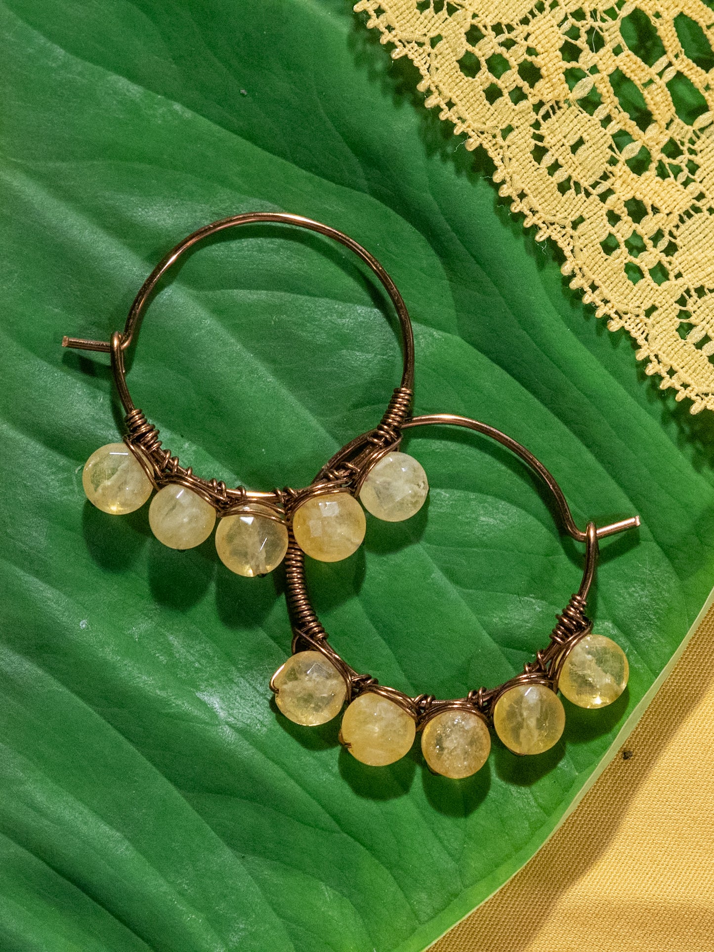 Citrine Goddess Hoops