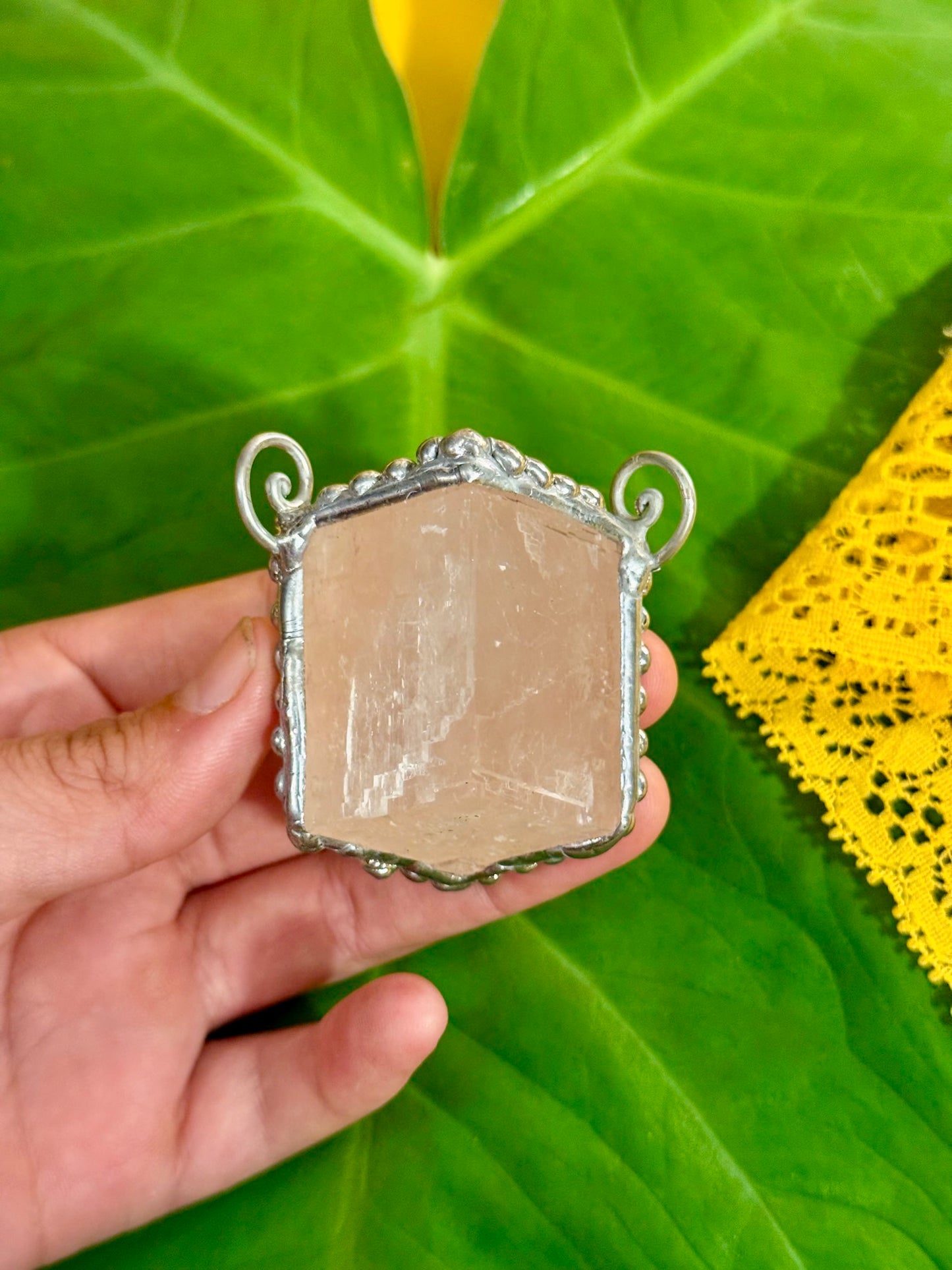 Optical Calcite & Opal | Amulet