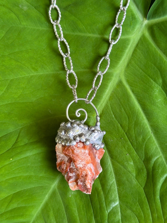 Raw Red Calcite | Chunky Choker