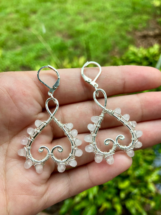 Rose Quartz Dangles