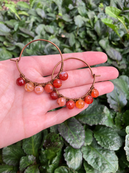 Carnelian | Goddess Hoops