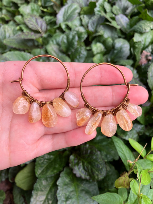 Citrine | Goddess Hoops