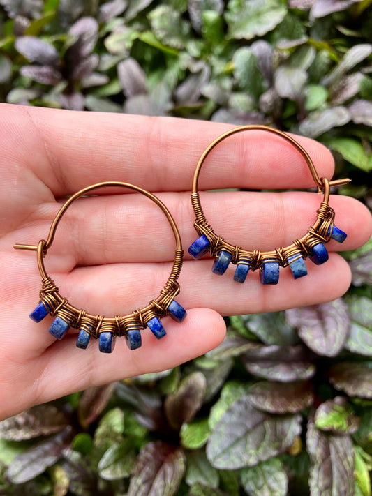 Lapis Lazuli | Goddess Hoops